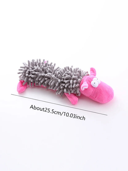 Pet dog toy sound plush toy mop fur shell frog hippo teeth grinding supplies